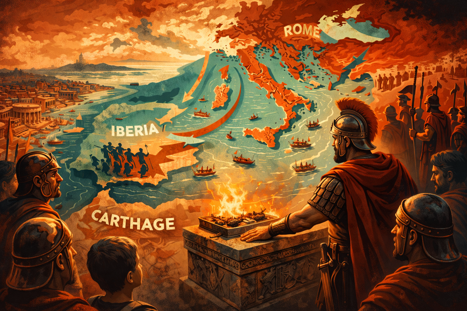 Hamilcar explaining the Spain plan